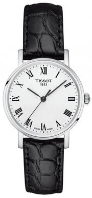  Shop Authentic Tissot Everytime Small White Dial Black Leather Strap Watch For Women - T109.210.16.033.00 - Luxxuri