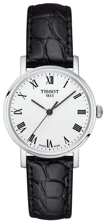  Shop Authentic Tissot Everytime Small White Dial Black Leather Strap Watch For Women - T109.210.16.033.00 - Luxxuri