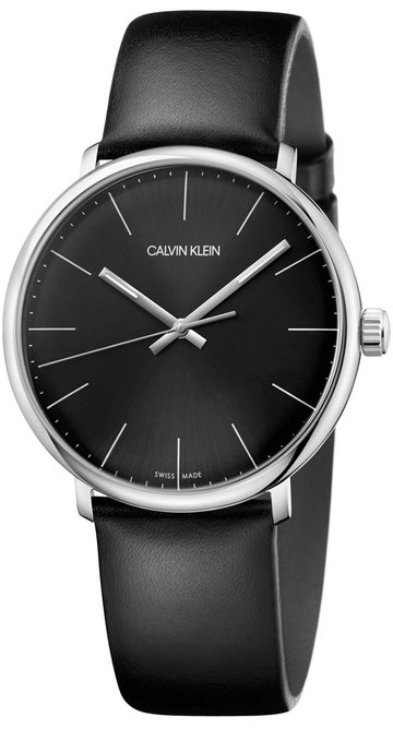  Shop Authentic Calvin Klein High Noon Quartz Black Dial Black Leather Strap Watch for Men - K8M211C1 - Luxxuri