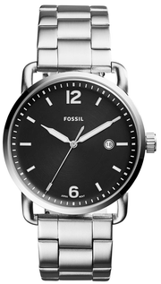  Shop Authentic Fossil The Commuter Black Dial Silver Steel Strap Watch for Men - FS5391 - Luxxuri