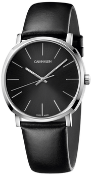  Shop Authentic Calvin Klein Posh Black Dial Black Leather Strap Watch for Men - K8Q311C1 - Luxxuri