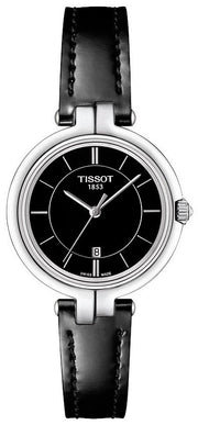  Shop Authentic Tissot T Lady Flamingo Black Dial Black Leather Strap Watch For Women - T094.210.16.051.00 - Luxxuri