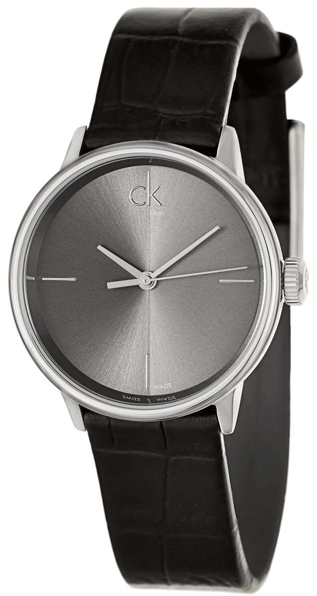  Shop Authentic Calvin Klein Accent Black Dial Black Leather Strap Watch for Women  - K2Y2Y1C3 - Luxxuri