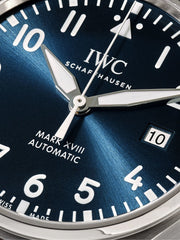  Shop Authentic IWC Pilot's Mark XVIII Le Petit Prince Blue Dial Brown Leather Strap Watch for Men - IW327004 - Luxxuri