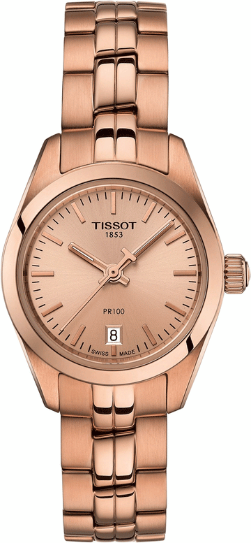  Shop Authentic Tissot T Classic PR 100 Donna Rose Gold Lady Small Watch For Women - T101.010.33.451.00 - Luxxuri