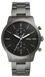  Shop Authentic Fossil Townsman Chronograph Black Dial Silver Steel Strap Watch for Men - FS5349 - Luxxuri