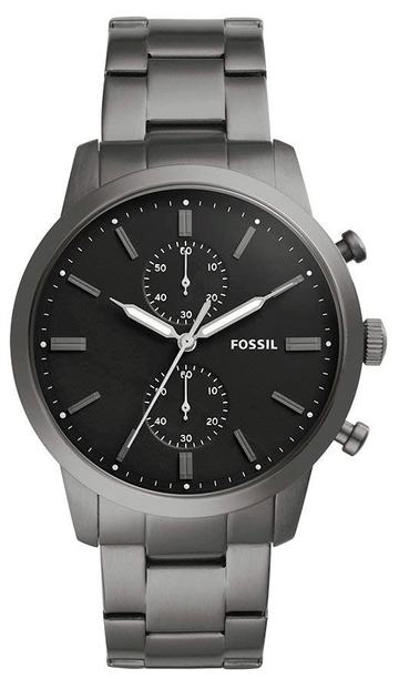  Shop Authentic Fossil Townsman Chronograph Black Dial Silver Steel Strap Watch for Men - FS5349 - Luxxuri