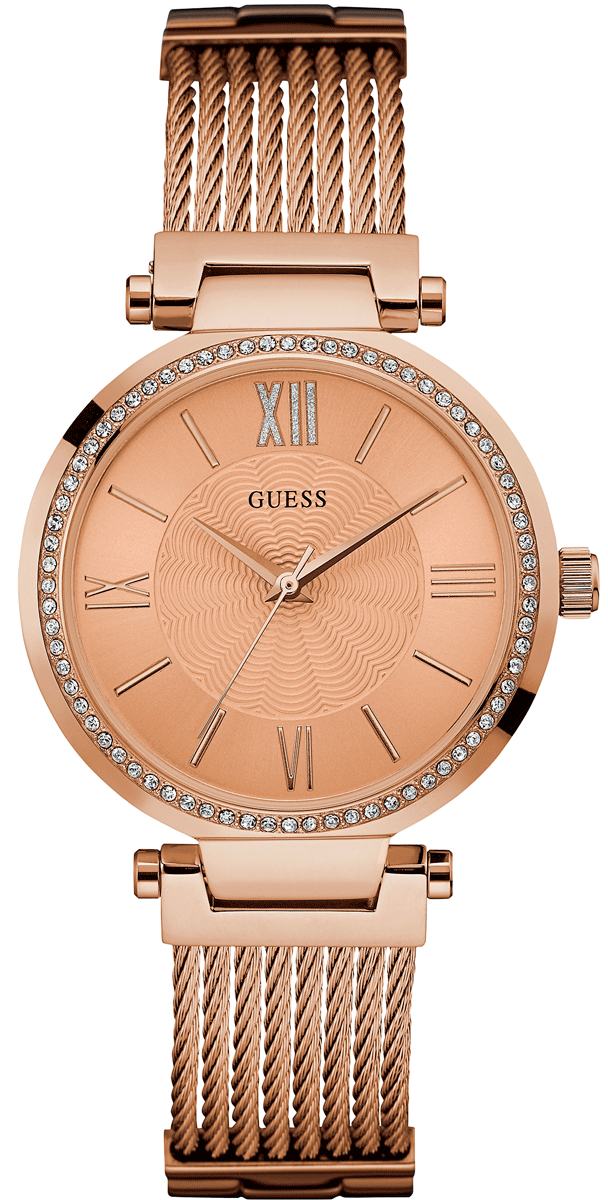  Shop Authentic Guess Soho Rose Gold Dial Stainless Steel Watch For Women - W0638L4 - Luxxuri