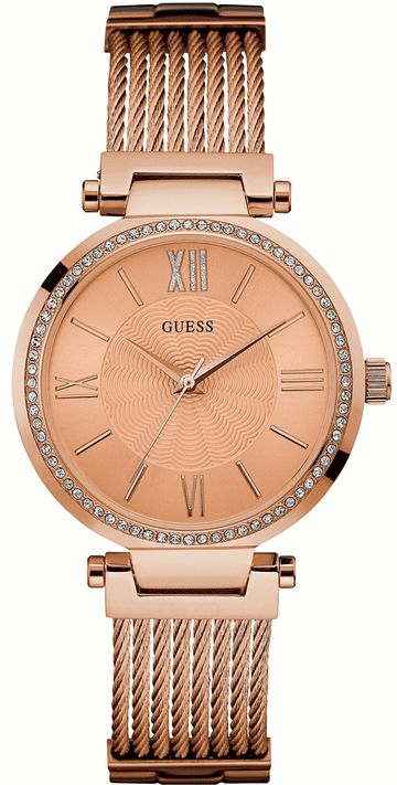  Shop Authentic Guess Soho Rose Gold Dial Stainless Steel Watch For Women - W0638L4 - Luxxuri
