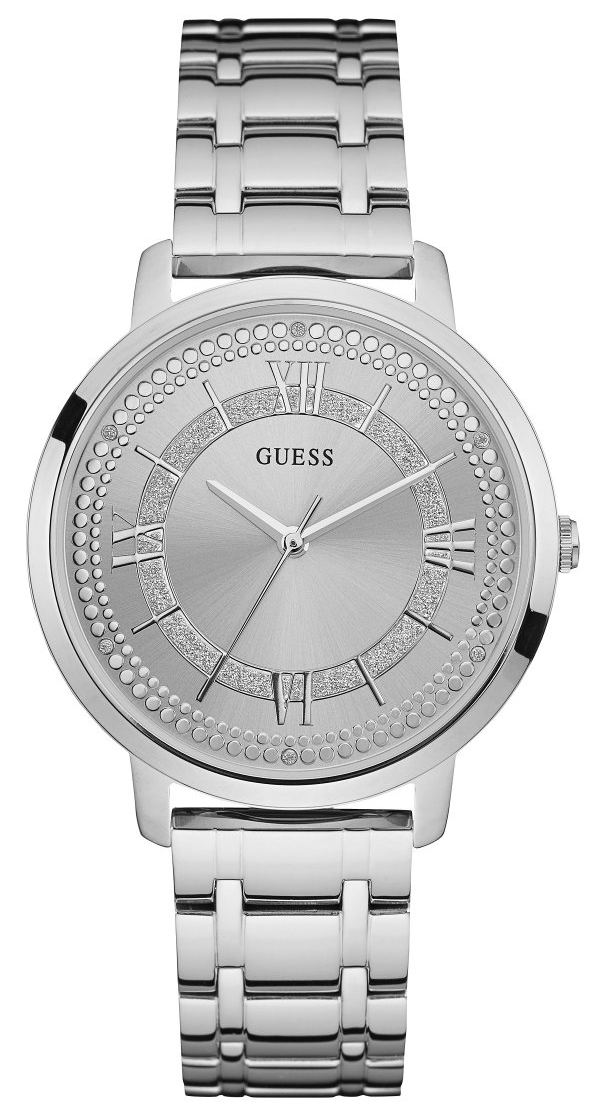  Shop Authentic Guess Montauk Silver Dial Stainless Steel Watch For Women - W0933L1 - Luxxuri