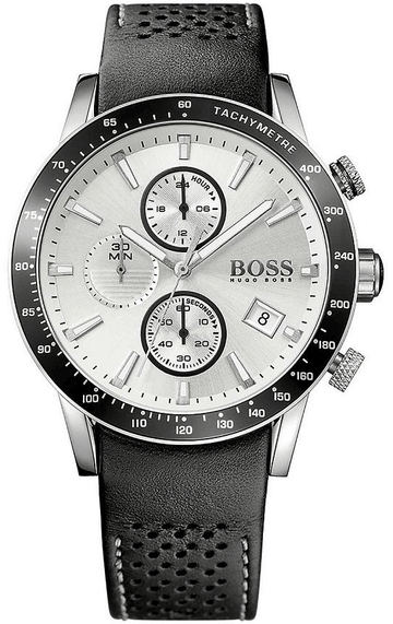  Shop Authentic Hugo Boss Rafale Chronograh Quartz White Dial Black Leather Strap Watch For Men - HB1513403 - Luxxuri