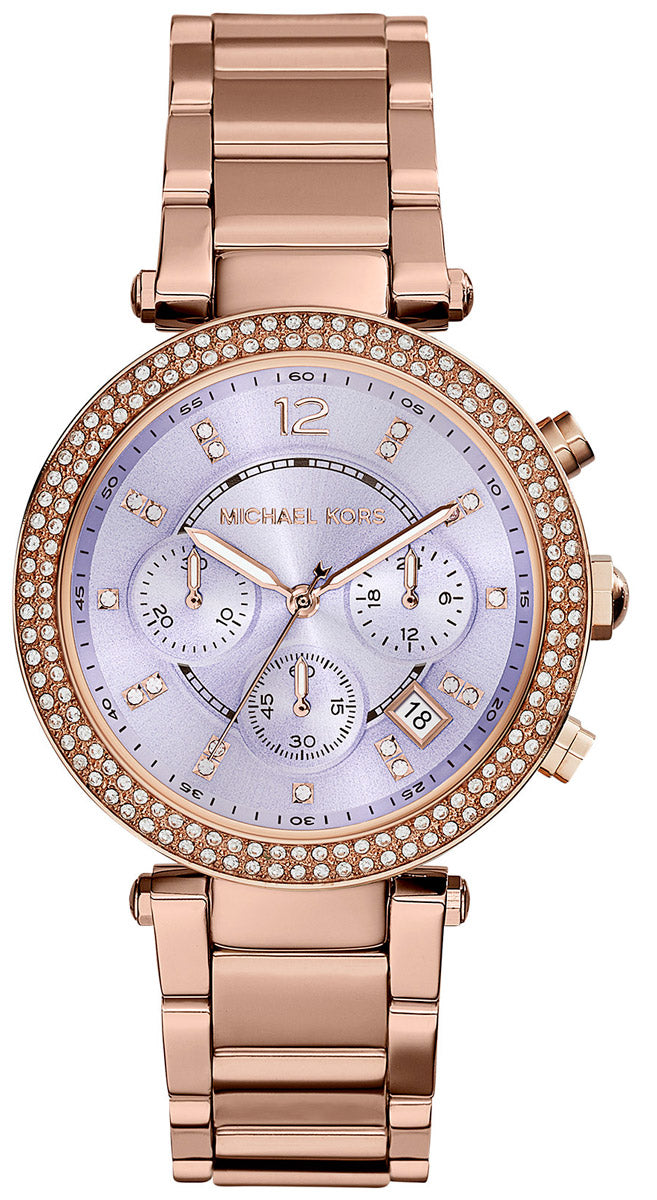  Shop Authentic Michael Kors Parker Purple Dial Rose Gold Steel Strap Watch for Women - MK6169 - Luxxuri