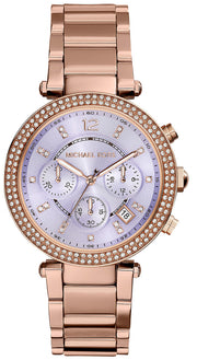  Shop Authentic Michael Kors Parker Purple Dial Rose Gold Steel Strap Watch for Women - MK6169 - Luxxuri