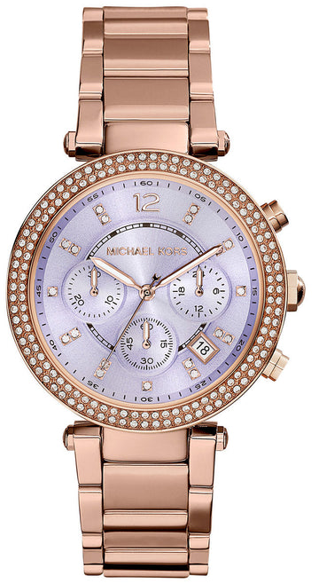  Shop Authentic Michael Kors Parker Purple Dial Rose Gold Steel Strap Watch for Women - MK6169 - Luxxuri
