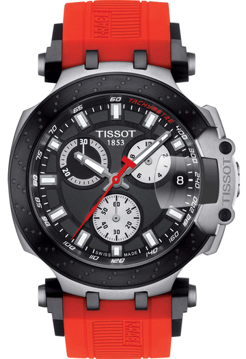  Shop Authentic Tissot T Race Chronograph Black Dial Red Silicone Strap Watch For Men - T115.417.27.051.00 - Luxxuri