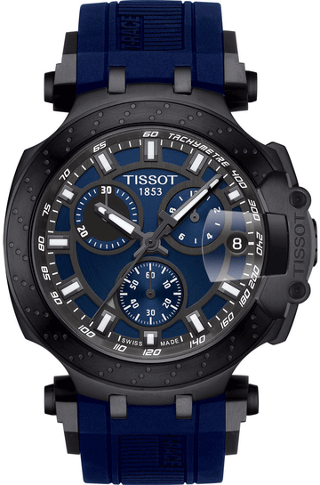  Shop Authentic Tissot T Race Chronograph Blue Dial Blue Silicone Strap Watch For Men - T115.417.37.041.00 - Luxxuri