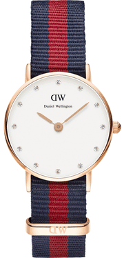  Shop Authentic Daniel Wellington Classy Oxford White Dial Two Tone Nylon Strap Watch For Women - DW00100064 - Luxxuri