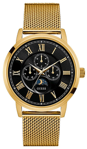  Shop Authentic Guess Delancy Black Dial Gold Mesh Bracelet Watch for Men - W0871G2 - Luxxuri