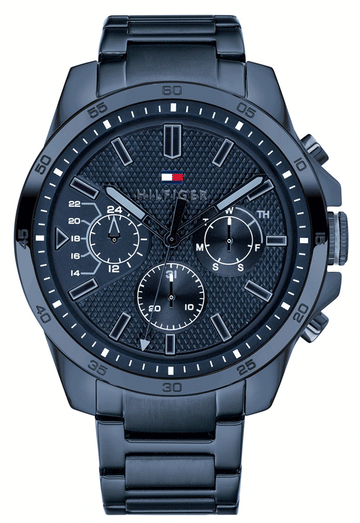 Shop Authentic Tommy Hilfiger Decker Chronograph Blue Dial Blue Steel Strap Watch for Men - 1791560 - Luxxuri