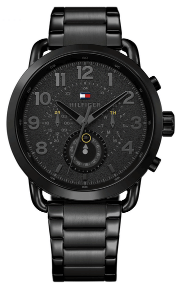  Shop Authentic Tommy Hilfiger Briggs Black Dial Black Steel Strap Watch for Men  - 1791423 - Luxxuri