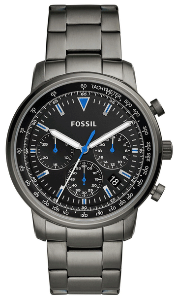  Shop Authentic Fossil Goodwin Chrono Analog Black Dial Grey Steel Strap Watch for Men - FS5518 - Luxxuri