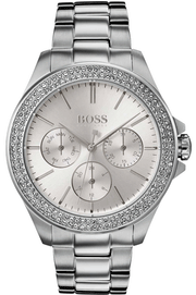 Shop Authentic Hugo Boss Premiere Silver Dial Silver Steel Strap Watch for Women - 1502442 - Luxxuri