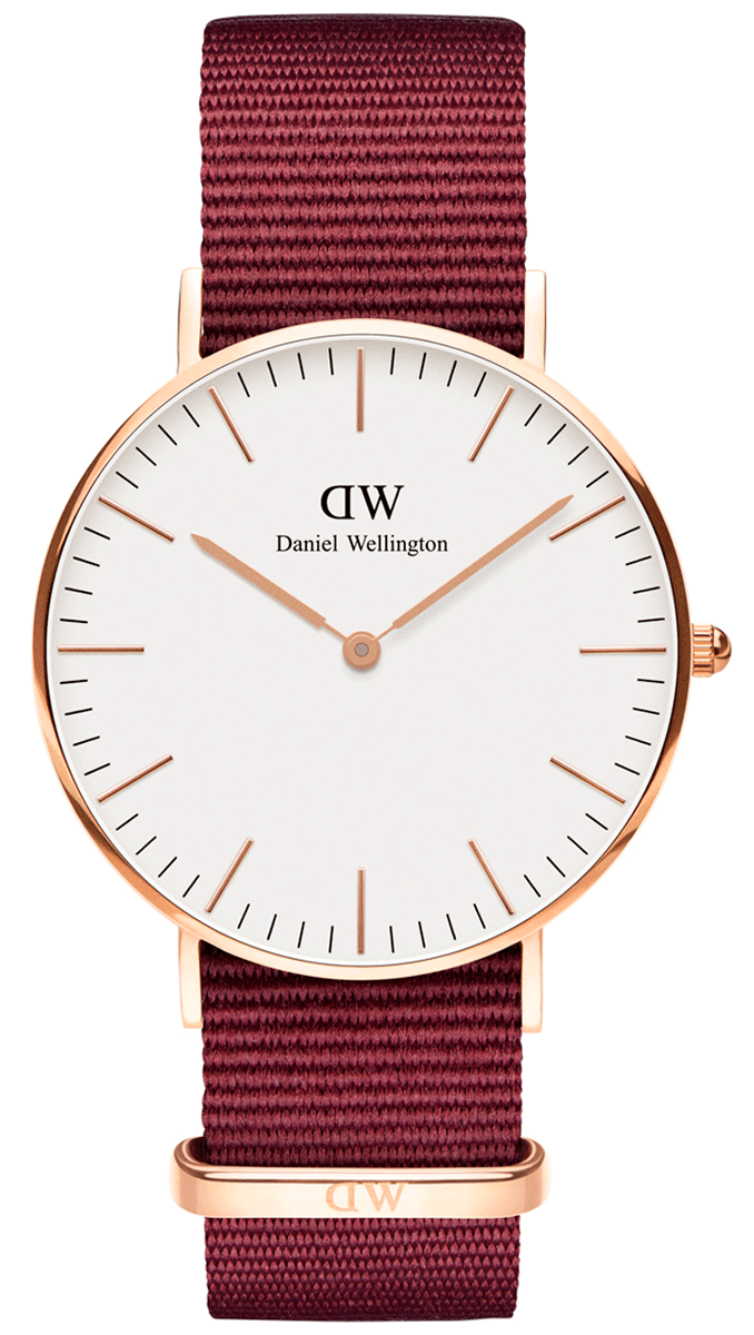  Shop Authentic Daniel Wellington Classic Roselyn White Dial Red NATO Strap Watch For Women - DW00100271 - Luxxuri