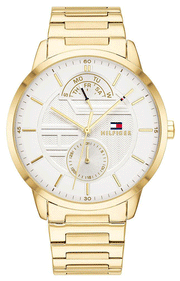  Shop Authentic Tommy Hilfiger Hunter White Dial Gold Steel Strap Watch for Men - 1791609 - Luxxuri