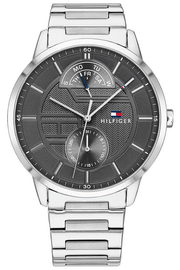  Shop Authentic Tommy Hilfiger Hunter Grey Dial Silver Steel Strap Watch for Men - 1791608 - Luxxuri