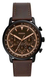  Shop Authentic Fossil Goodwin Chronograph Brown Dial Brown Leather Strap Watch for Men - FS5529 - Luxxuri