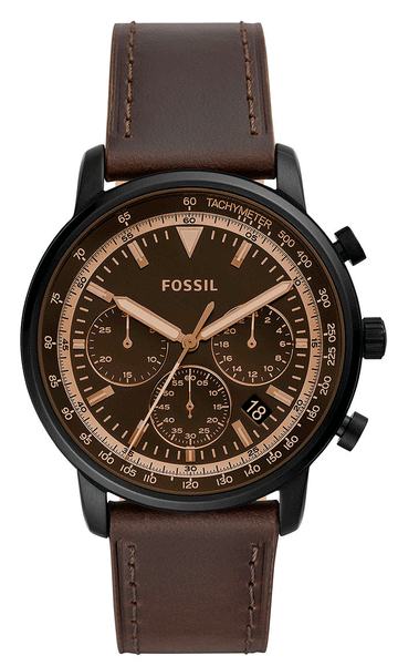  Shop Authentic Fossil Goodwin Chronograph Brown Dial Brown Leather Strap Watch for Men - FS5529 - Luxxuri