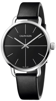  Shop Authentic Calvin Klein Evan Black Dial Black Leather Strap Watch for Men - K7B211CZ - Luxxuri