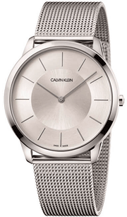  Shop Authentic Calvin Klein Minimal White Dial Silver Mesh Bracelet Watch for Men - K3M22126 - Luxxuri