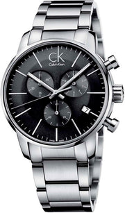  Shop Authentic Calvin Klein City Chronograph Black Dial Silver Steel Strap Watch for Men - K2G27143 - Luxxuri