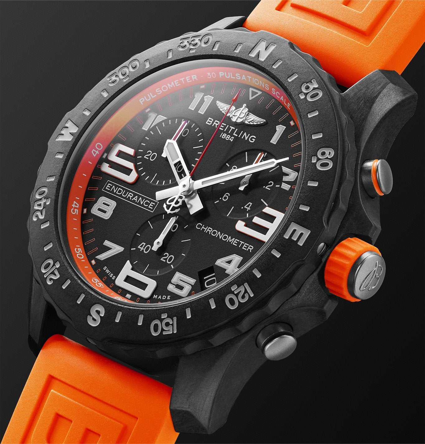  Shop Authentic Breitling Endurance Pro Black Dial Orange Rubber Strap Watch for Men - X82310A51B1S1 - Luxxuri