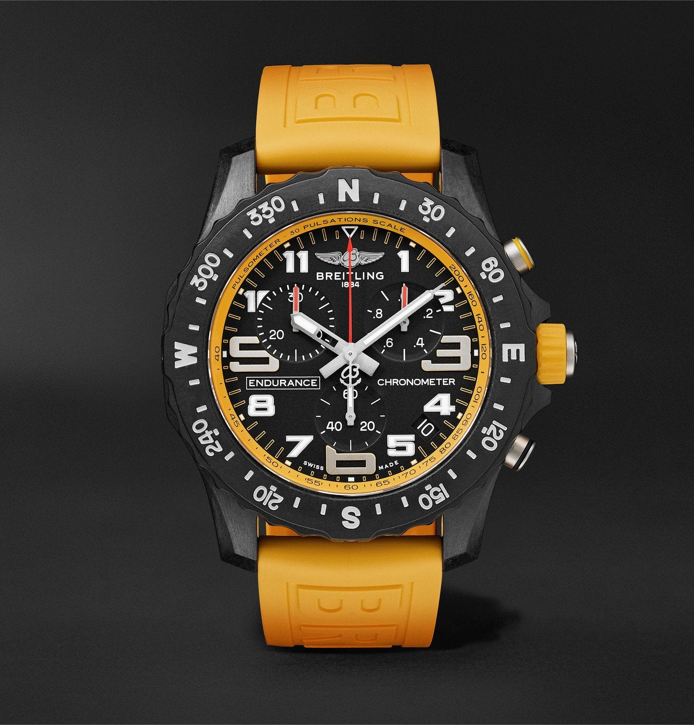  Shop Authentic Breitling Endurance Pro Black Dial Yellow Rubber Strap Watch for Men - X82310A41B1S1 - Luxxuri