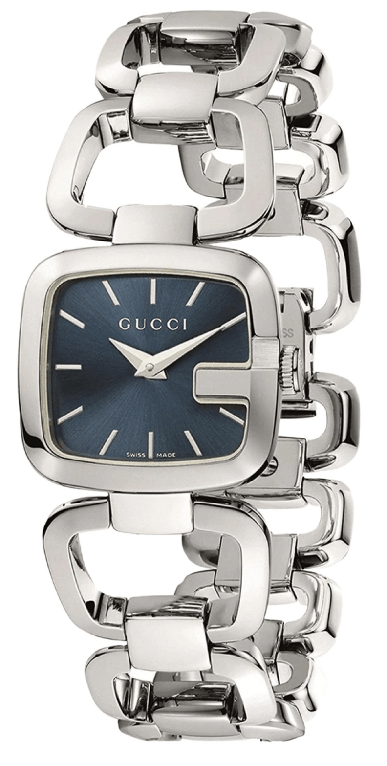  Shop Authentic Gucci G Gucci Blue Dial Silver Steel Strap Watch For Women - YA125405 - Luxxuri