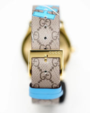  Shop Authentic Gucci G Timeless Disney Donald Duck Brown Dial Brown Leather Strap Watch For Women - YA1264167 - Luxxuri