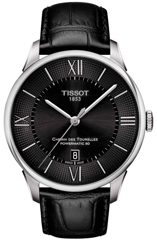  Shop Authentic Tissot Chemin Des Tourelles Powermatic 80 Black Dial Black Leather Strap Watch For Men - T099.407.16.058.00 - Luxxuri