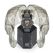 Philipp Plein The Skull Grey Dial Grey Stainless Steel Strap Watch For Men- PWAAA2324