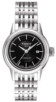  Shop Authentic Tissot Carson Automatic Black Dial Silver Steel Strap Watch For Women - T085.207.11.051.00 - Luxxuri