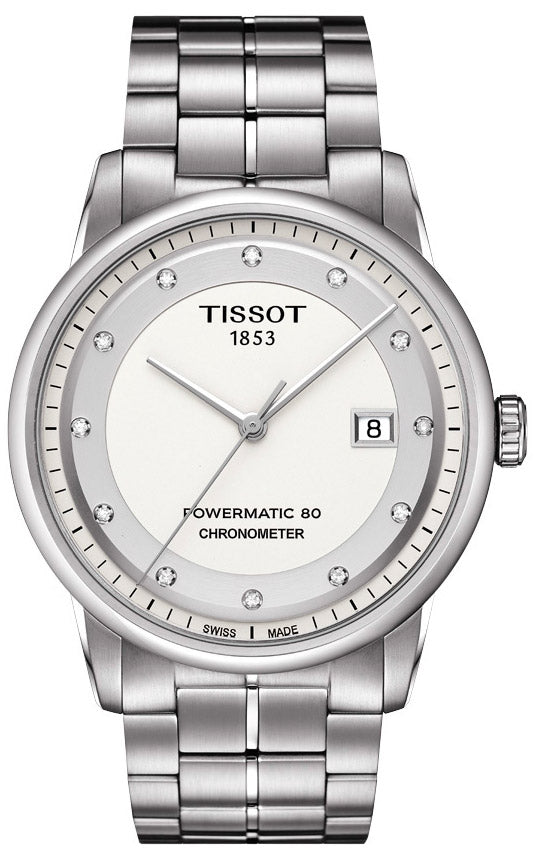  Shop Authentic Tissot T Classic Luxury Powermatic 80 White Dial Silver Steel Strap Watch For Men - T086.408.11.016.00 - Luxxuri