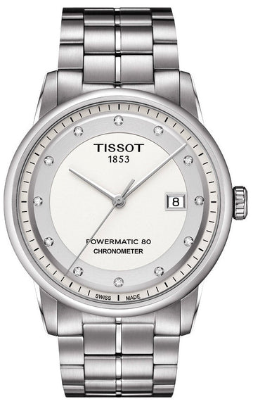  Shop Authentic Tissot T Classic Luxury Powermatic 80 White Dial Silver Steel Strap Watch For Men - T086.408.11.016.00 - Luxxuri