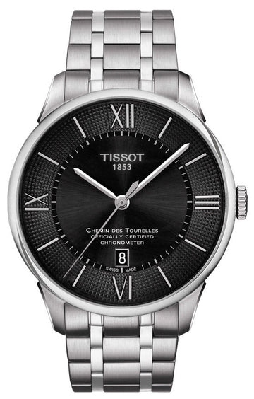  Shop Authentic Tissot T Classic Chemin Des Tourelles Chronometer Black Dial Silver Steel Strap Watch For Men - T099.408.11.058.00 - Luxxuri