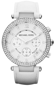  Shop Authentic Michael Kors Parker White Dial White Leather Strap Watch for Women - MK2277 - Luxxuri