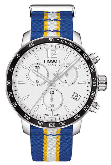  Shop Authentic Tissot Quickster Chronograph NBA Golden State Warriors White Dial Two Tone NATO Strap Watch for Men - T095.417.17.037.15 - Luxxuri