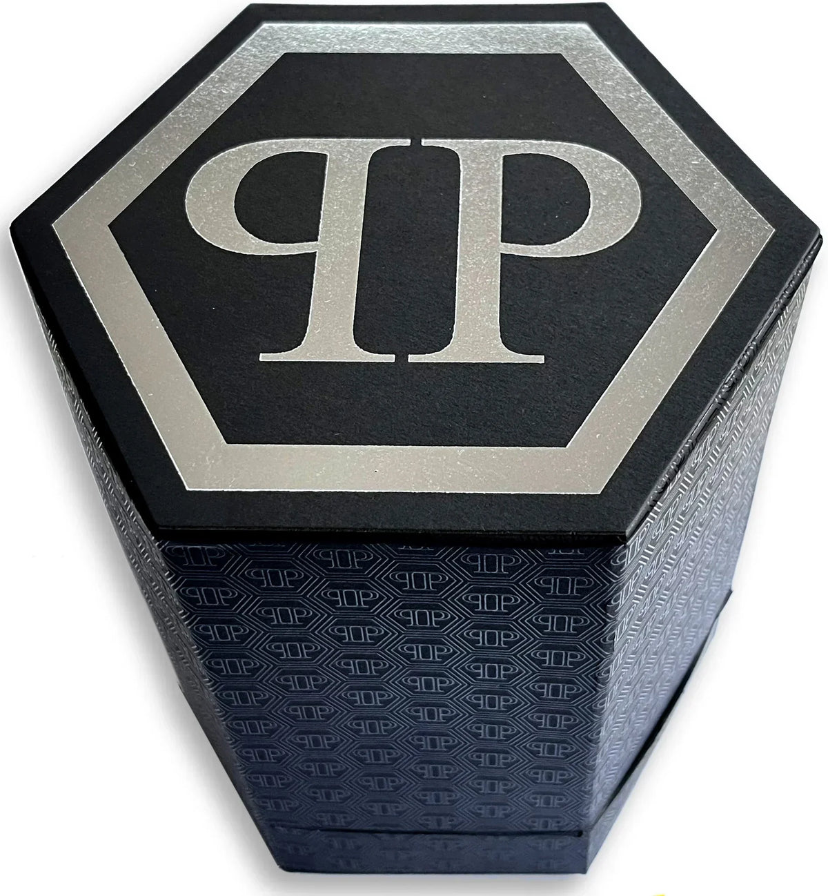 Philipp Plein Hexagon Phantom Black Dial Black Silicone Strap Watch For Men- PWPUA0624
