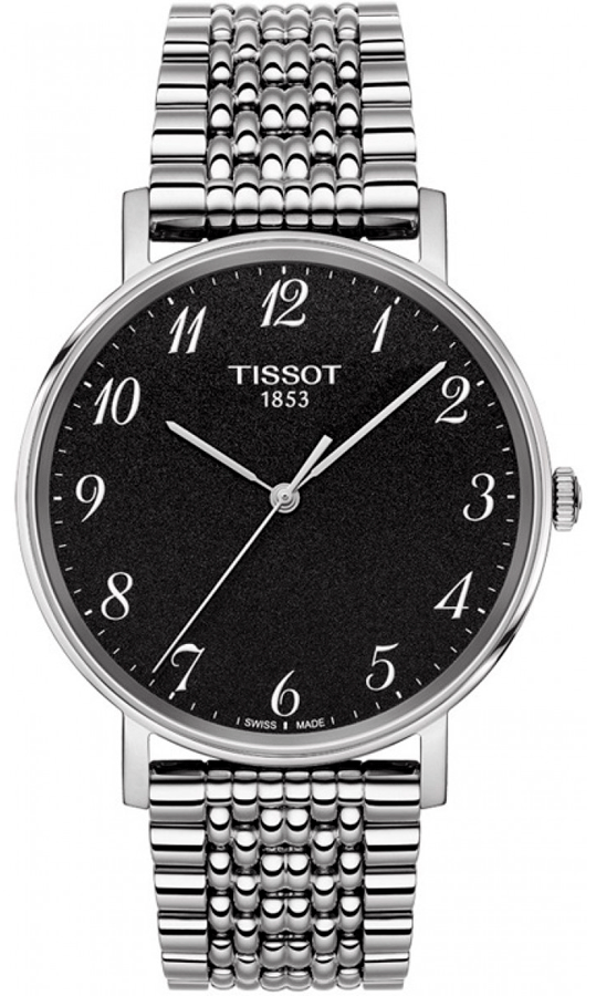  Shop Authentic Tissot T Classic Everytime Quartz Black Dial Silver Steel Strap Watch for Men - T109.410.11.072.00 - Luxxuri