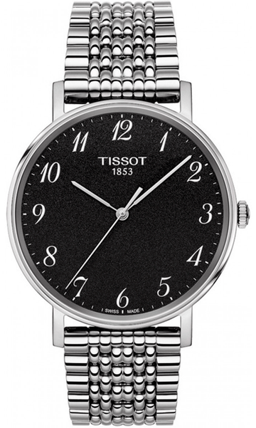  Shop Authentic Tissot T Classic Everytime Quartz Black Dial Silver Steel Strap Watch for Men - T109.410.11.072.00 - Luxxuri