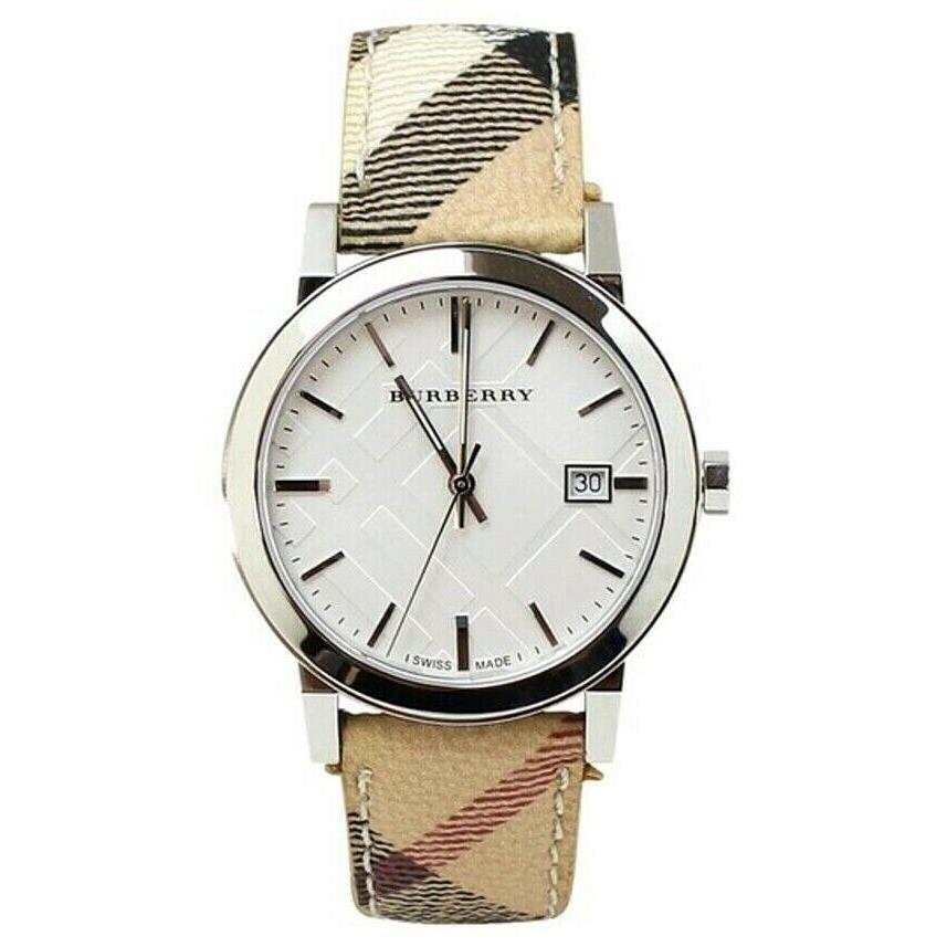  Shop Authentic Burberry The City Silver Dial Brown Leather Strap Watch for Women - BU9025 - Luxxuri